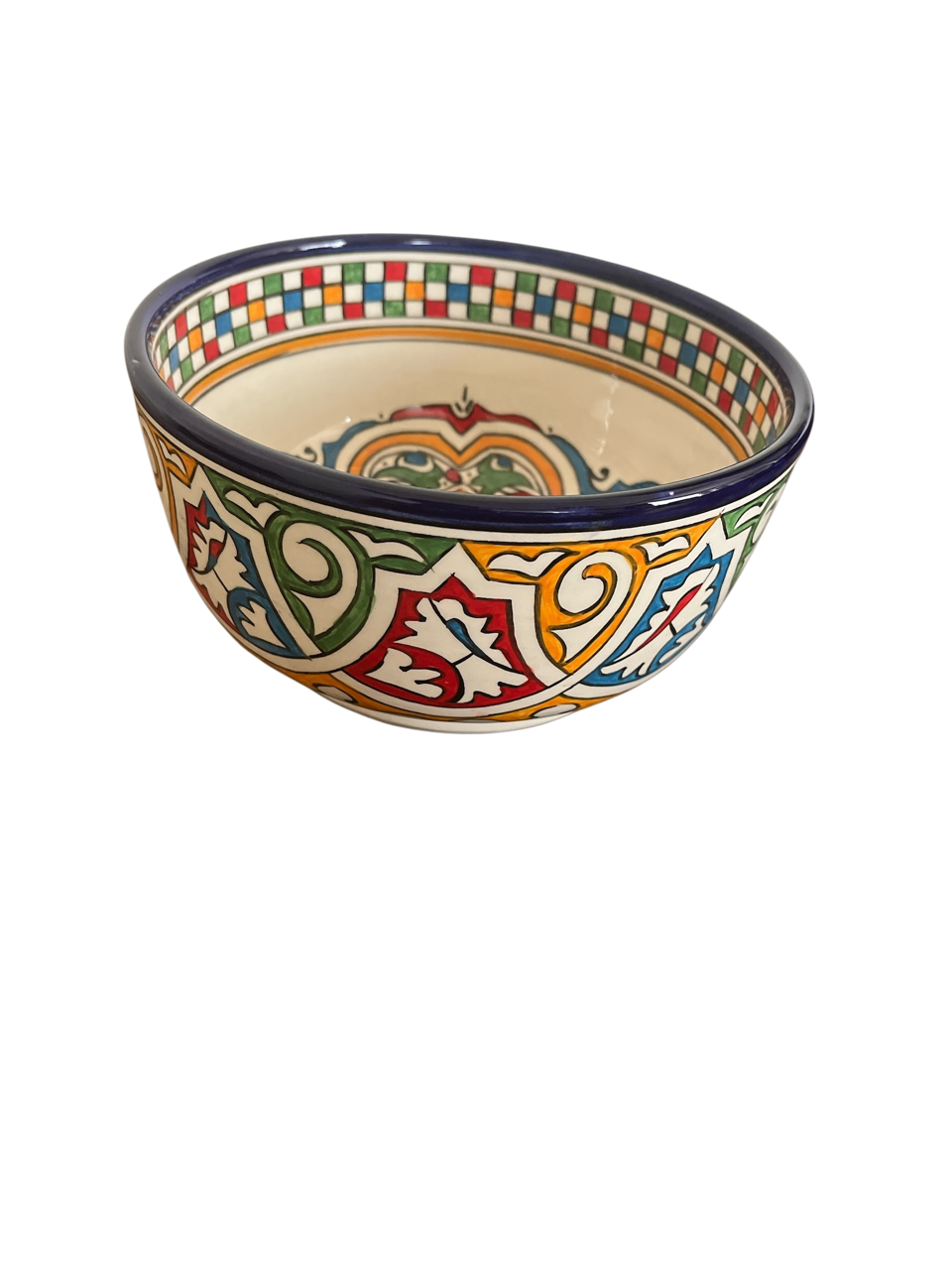 Saladier marocain en faïence colorée fait main 