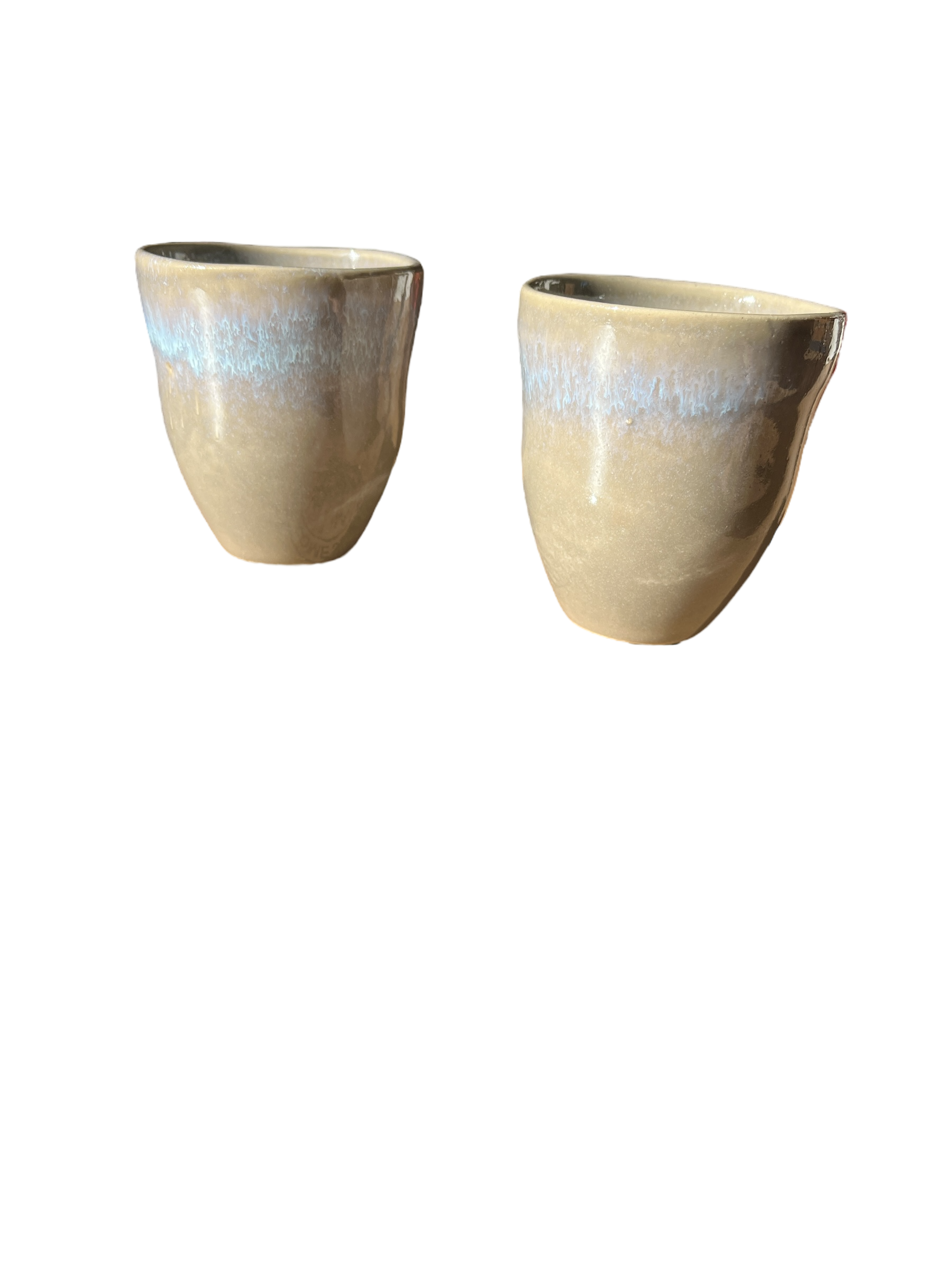 Tasse en grès gris faite main, vaisselle artisanale du Portugal